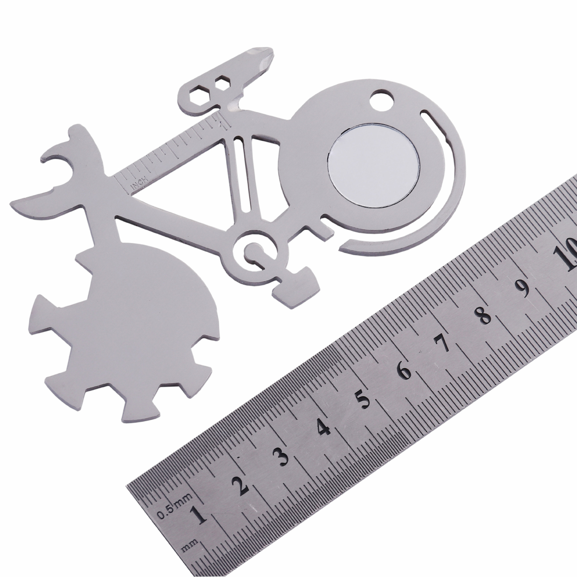 跨境10合1开瓶器 多功能山地自行车礼品工具卡 螺丝扳手edc供应