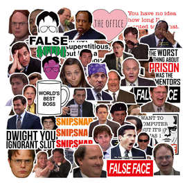 跨境PVC贴纸办公室贴纸美剧贴the office sticker 拉杆箱涂鸦贴纸