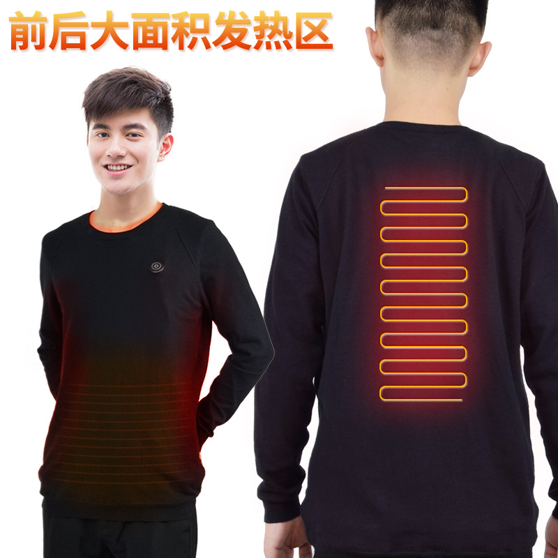 carbon fibre fever knitting Sweater USB intelligence heating lady Versatile Socket sweater Middle and old age keep warm