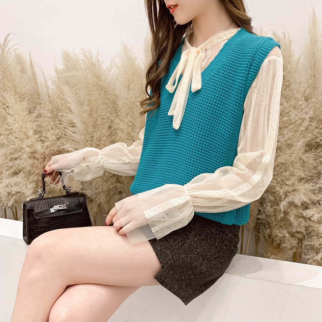 Gilet femme en Mouton cachemire - Ref 3316542 Image 23