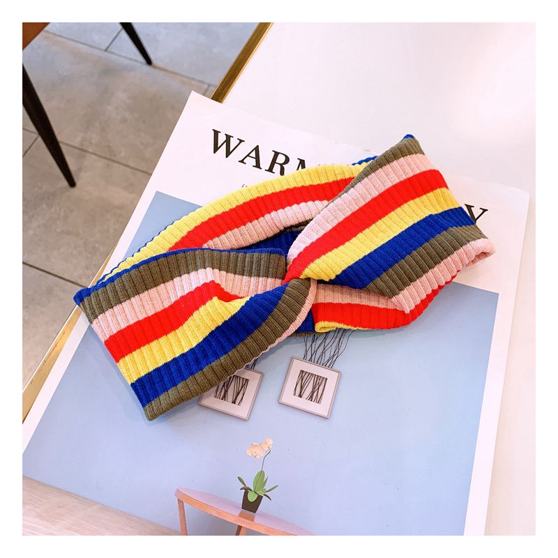 Simple New Woolen Knitting Wild Cross-style Hair Band display picture 16