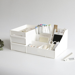 Nordic minimalist drawer-style cosmetic storage box dormitory organization skincare desk vanity plastic storage manufacturer