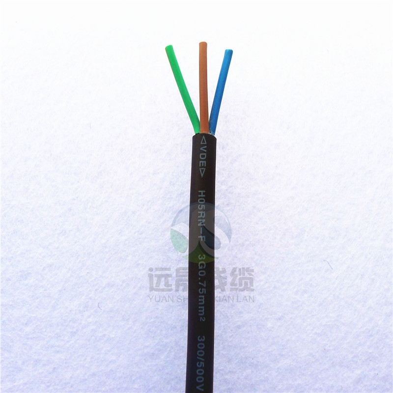 防水驱动电源橡胶线好3*0.75足平方纯铜正品VDE欧规线缆