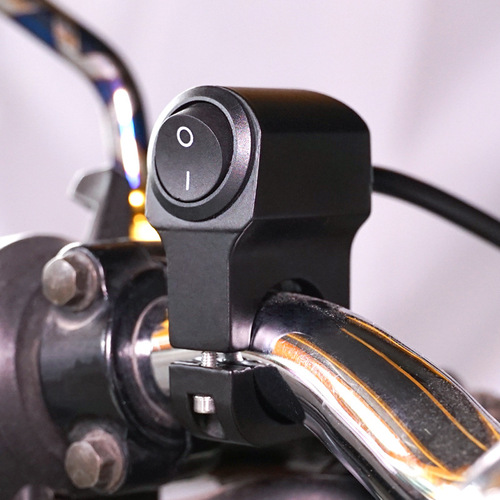 Imported LED Aluminum Alloy Switch Motorcycle Headlight Power Off Switch Gear Shift Switch Modification Installation Handlebar Waterproof