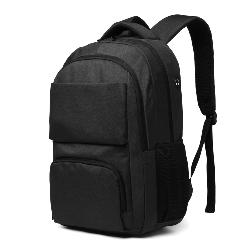 Functional travel backpack men's business computer backpack earphone hole backpack male student schoolbag male