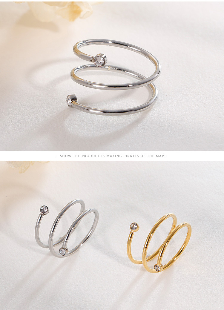 Rings Classification 304 Stainless Steel Material PVD Coated 18K Gold Plated Titanium Steel Korean Style Waterproof Non Tarnish