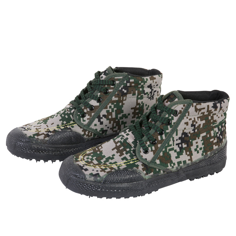 wholesale Gaobang Jiefang Xie Military training shoes Camouflage shoes 99 Training shoes canvas shoe Rubber shoes Workers Rubber shoes protective shoes