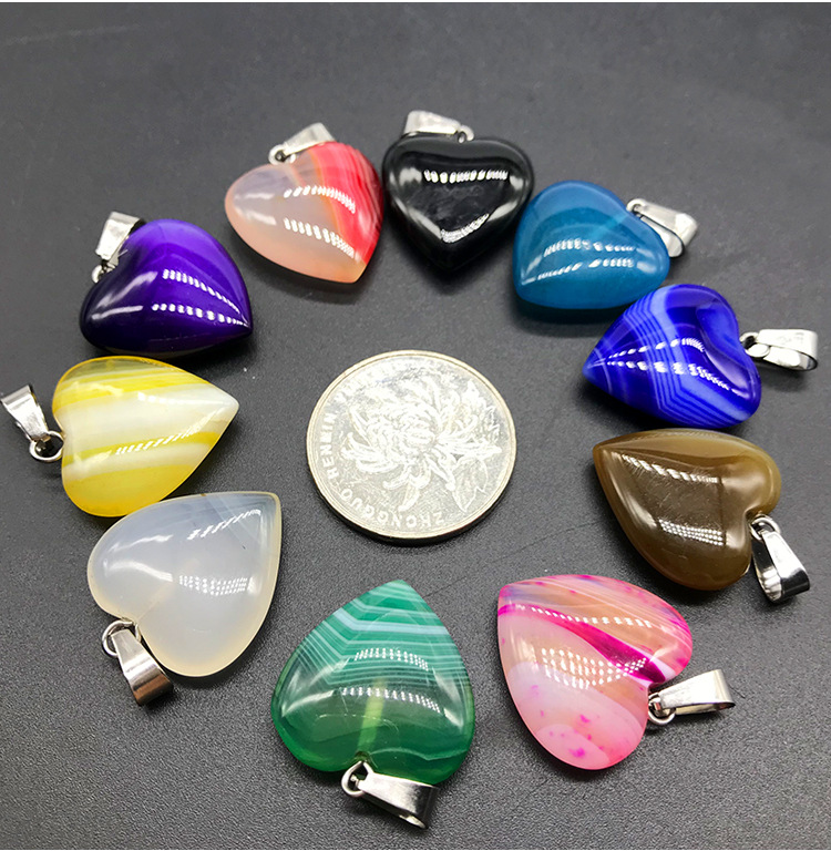 5g Weight Pendant Jewelry Making Type Agate Material Solid Color Pattern Satin Finish Polishing Design Classic Style Style Coffee, White, Purple, Red, Green, Blue, Yellow, Black Color Agate Solid Color Satin Pendant 6