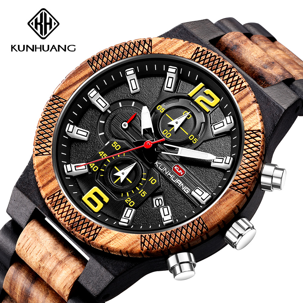 Montre en bois pour Homme - Ref 3423430 Image 6