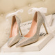 9288-42 han edition party shoes thin and shallow mouth pointed sexy wedding shoe show thin diamond drill high documentary shoes