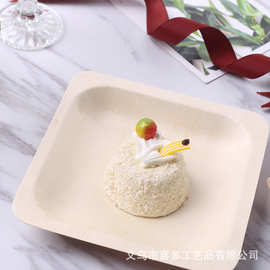 一次性木质餐盘天然杨木环保方盘长方形盘果盘寿司盘西餐甜品木盘