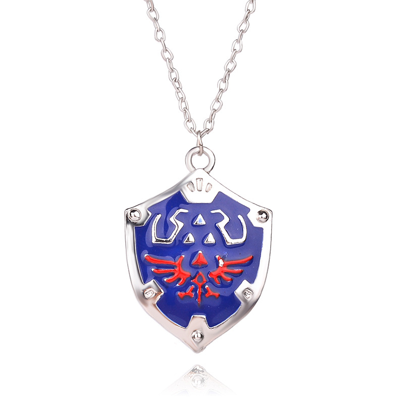 Moda Goteo Alas De Aceite Escudo Colgante Collar Unisex Zelda Logo Colgante Collar Nihaojewelry Al Por Mayor display picture 2