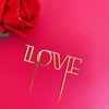 Qixi Valentine's Day Happy INS Wind, Simple Love Day LOVE Acrylic Cake Decoration Account