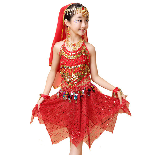 New Children's Indian Dance Costumes for Children's Day, Belly Dance Girls' Performance Costumes, Tianzhu Girls' Performance Costumes