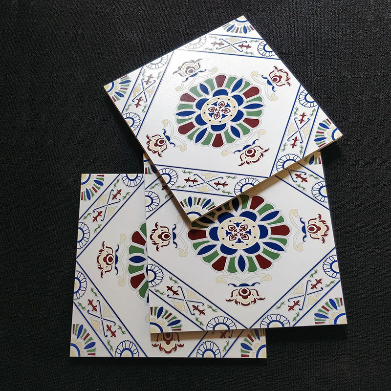 古典花纹拼花瓷砖300*300阳台餐厅陶瓷内墙小花砖复古地板砖批发|ru