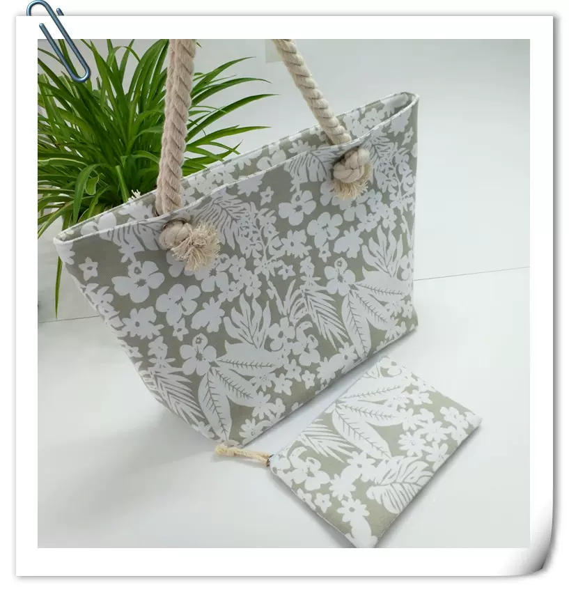 2019新品帆布包女包印刷包韩版休闲手提包麻绳手提女士单肩包