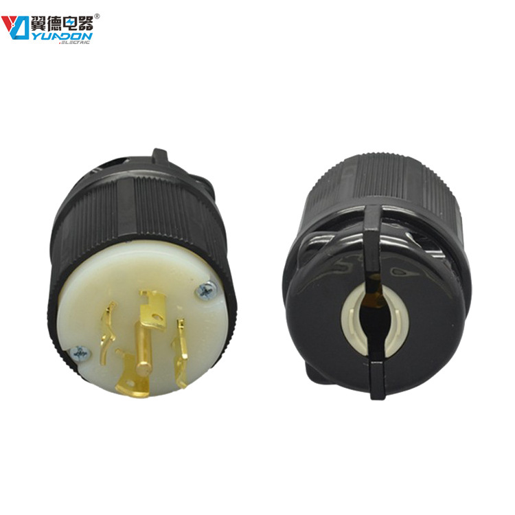 翼德NEMA美规工业插头 20A 480V美标连接器电源插头 美式公座插头