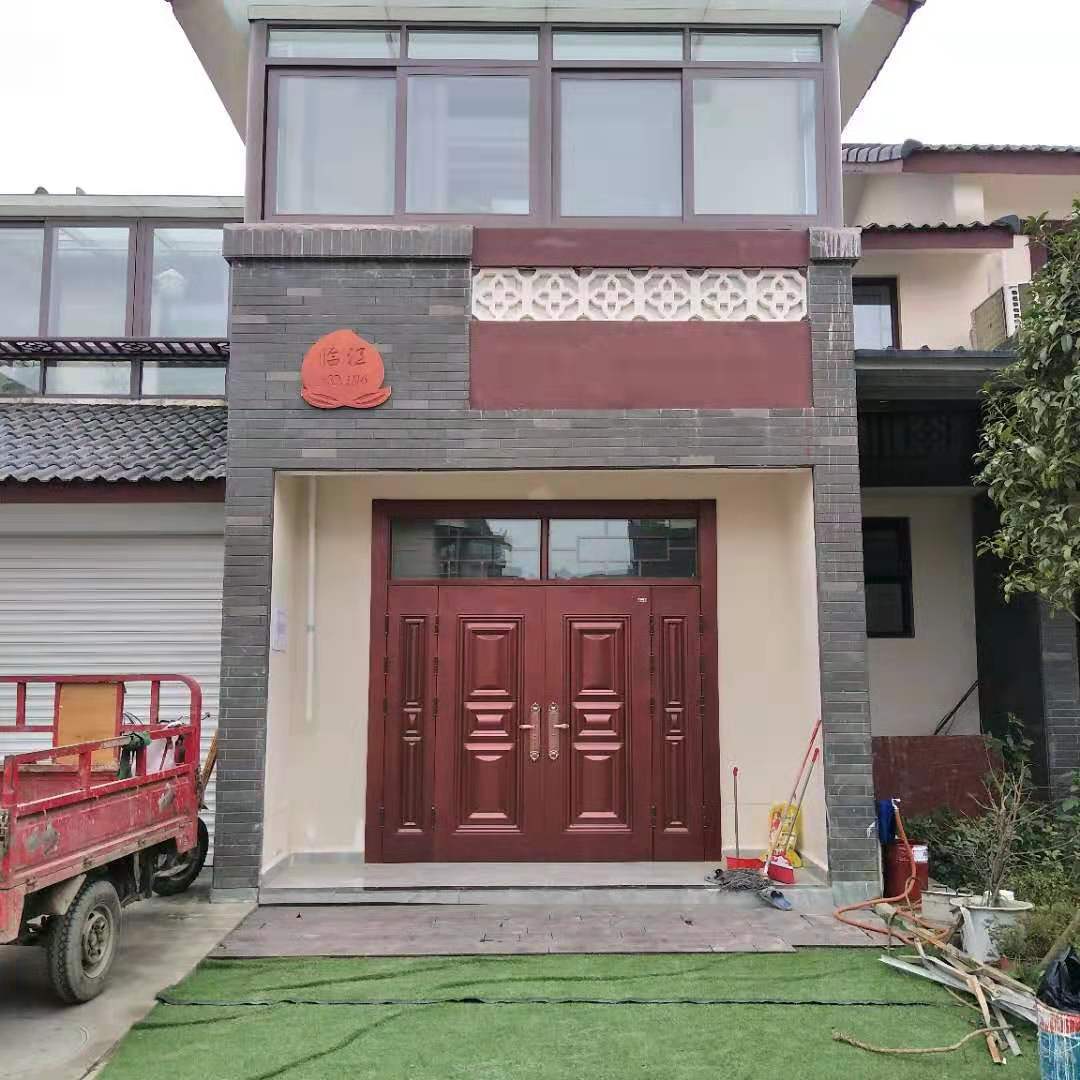 Sichuan Province Chengdu villa gate The main room gate Stripped of Party membership and expelled from public office gate Glass gate Kirsite