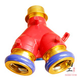 Пожарный двухходовой распределитель воды, двусторонний распределитель воды, красивый, высококачественный, быстрое продвижение интерфейса, прямые продажи с фабрики, переключатель ручки шарового крана