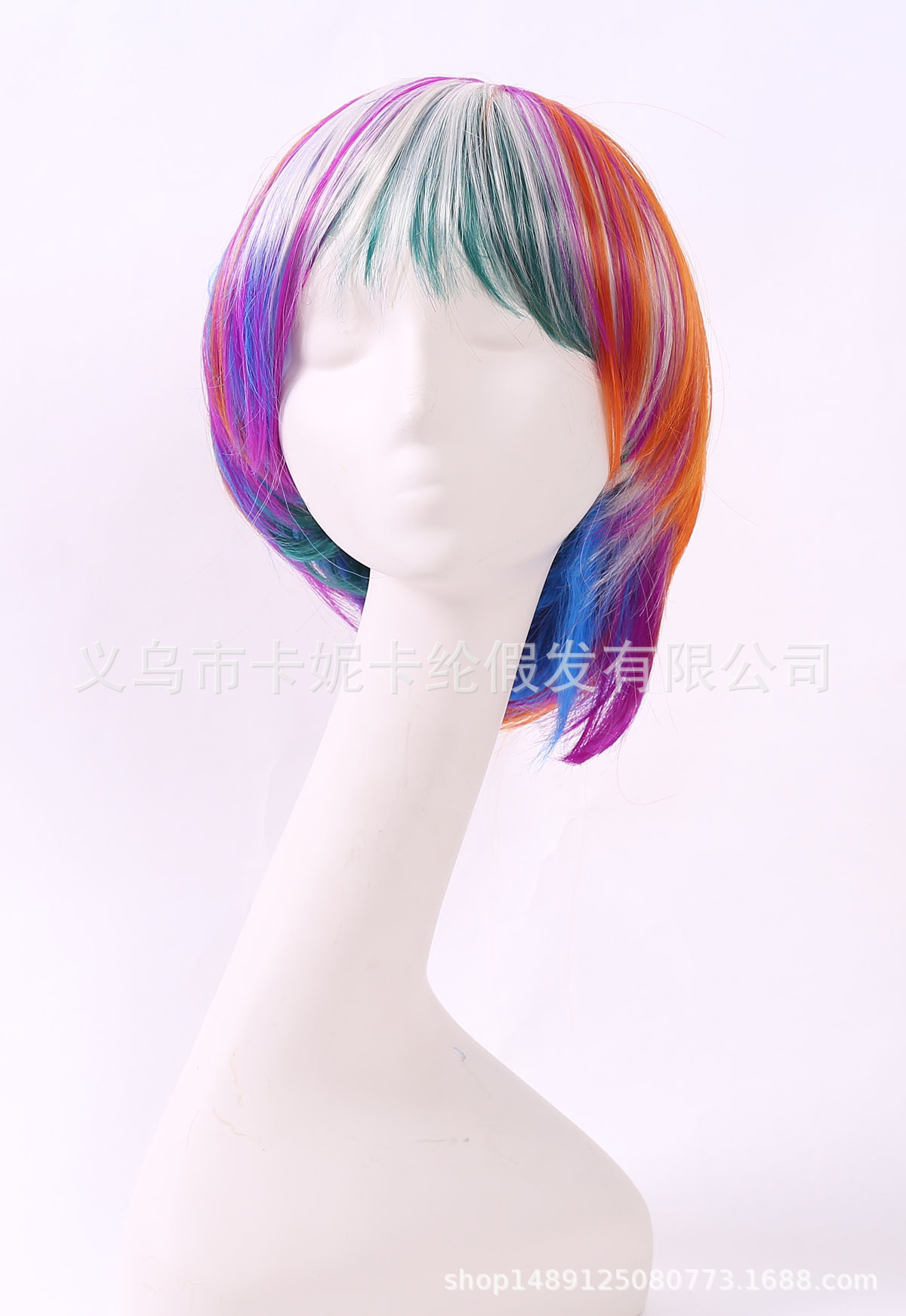 Bob estudiantes de cabello corto europeo y americano nuevo estilo de color mezclado