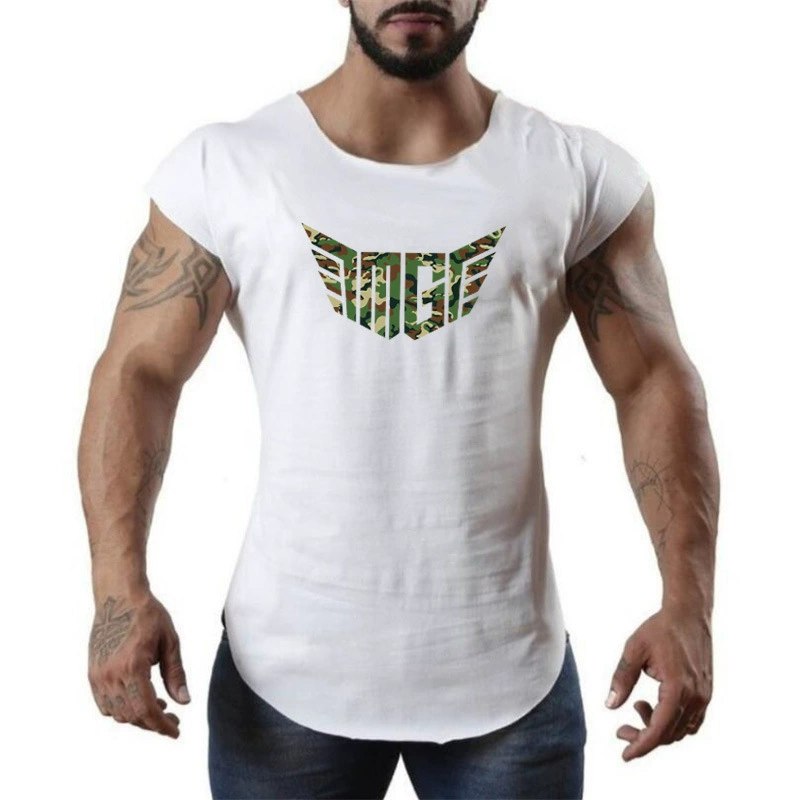 Camouflage cotton sports thin vest for gym for training sleevless