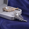 Elite sophisticated fashionable metal brooch lapel pin