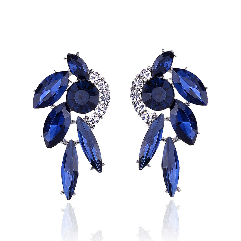 1 Paire Mode Fleur Alliage Placage Perles Artificielles Strass Femmes Boucles D'oreilles display picture 56