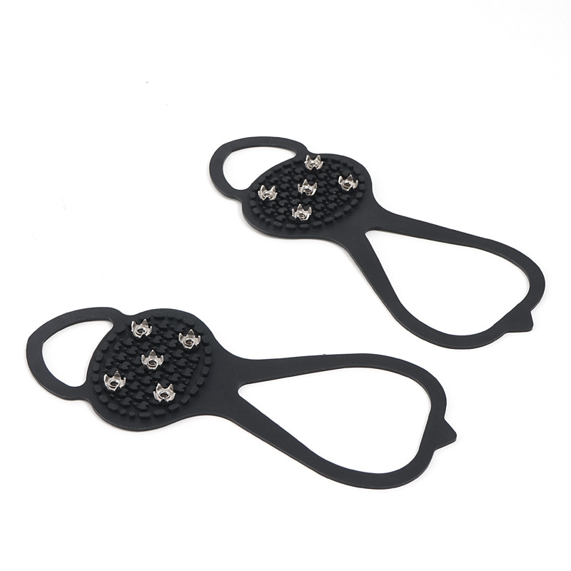 户外冬季5齿冰爪葫芦型简易五齿冰爪登山雪地登山鞋防滑鞋套雪爪|ru