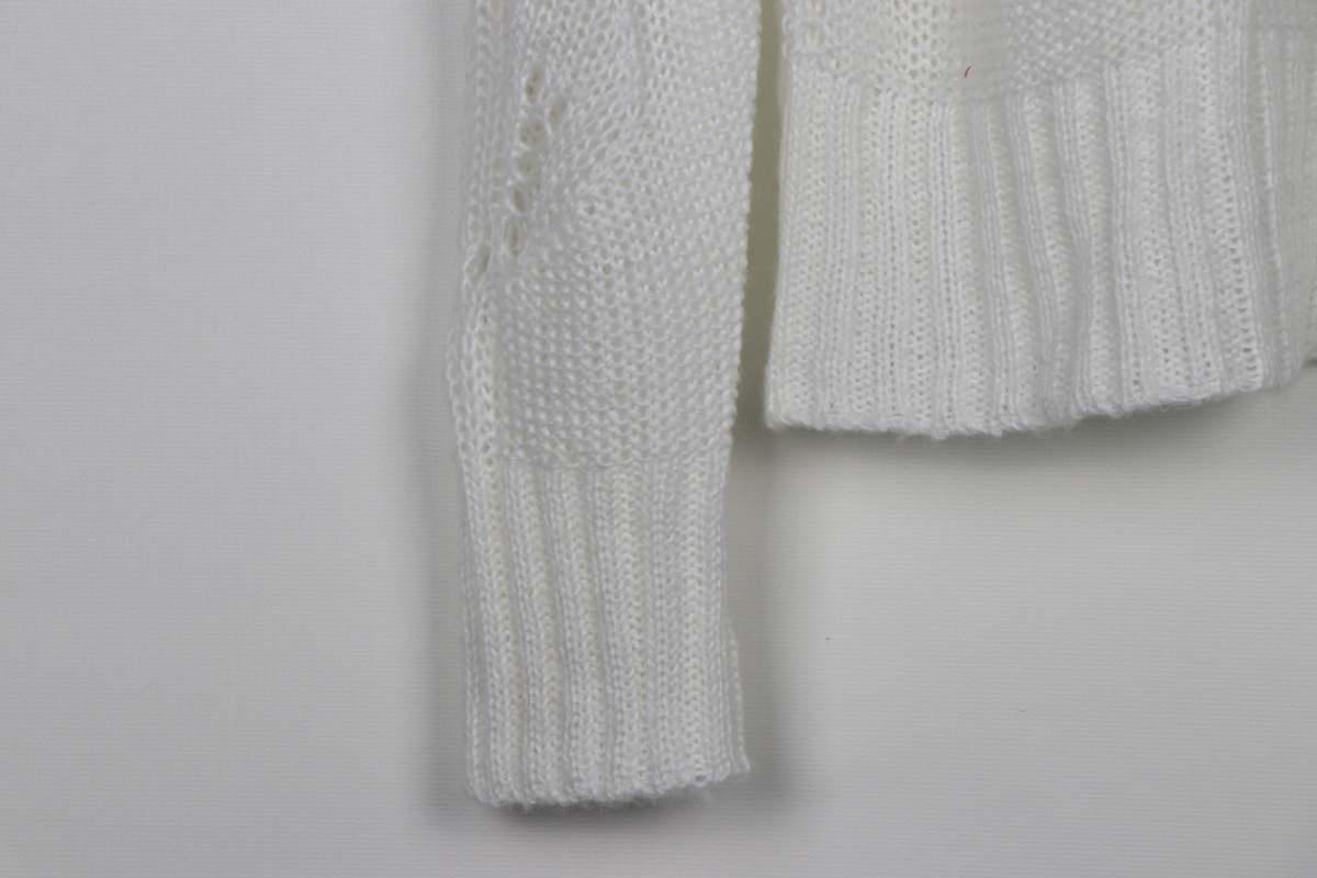 solid color hollow turtleneck sweater  NSLK18846