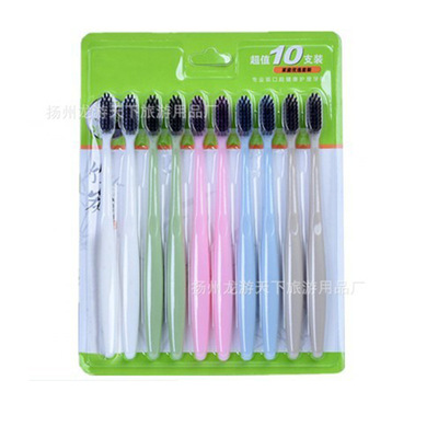 厂家直供五彩水晶软毛牙刷 清洁牙齿软毛牙刷家居日用旅行便携