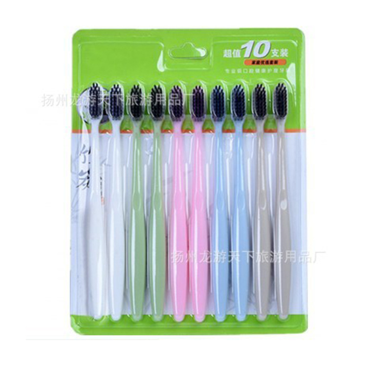厂家直供五彩水晶软毛牙刷 清洁牙齿软毛牙刷家居日用旅行便携