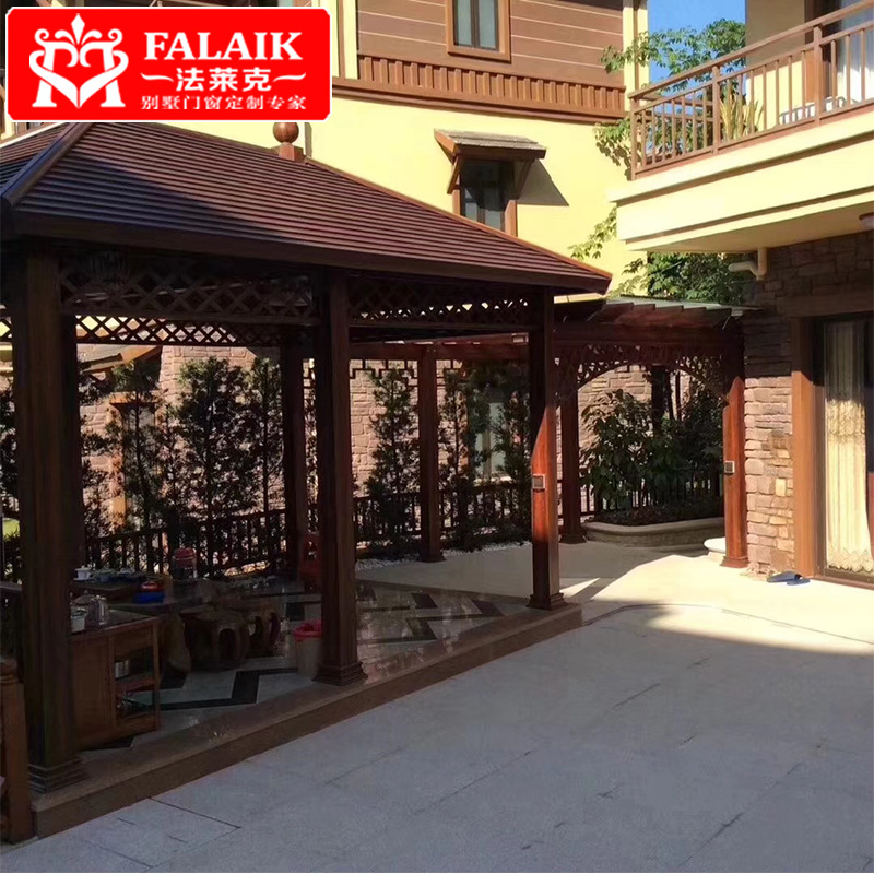 法萊克 斷橋鋁合金門窗涼亭別墅庭院戶外花園小區不生鏽四角亭子