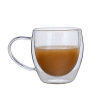 Egg -shaped double -layer glass home transparent glass bubble cup high borosilized glass insulation milk coffee cup