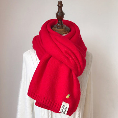 Pineapple scarf female autumn and winter soft girl student Korean version versatile knitted ins cute girl wool winter scarf