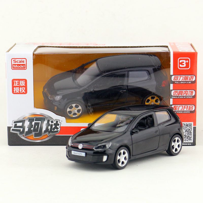 Yufeng Make 5 inch alloy car Volkswagen Golf GTI metal children's toy model car window box