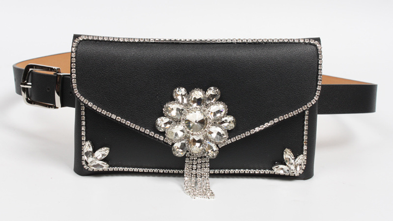 Bolso Elegante De La Correa De La Flor Del Pequeño Bolsillo Del Rhinestone De La Borla De La Moda display picture 1