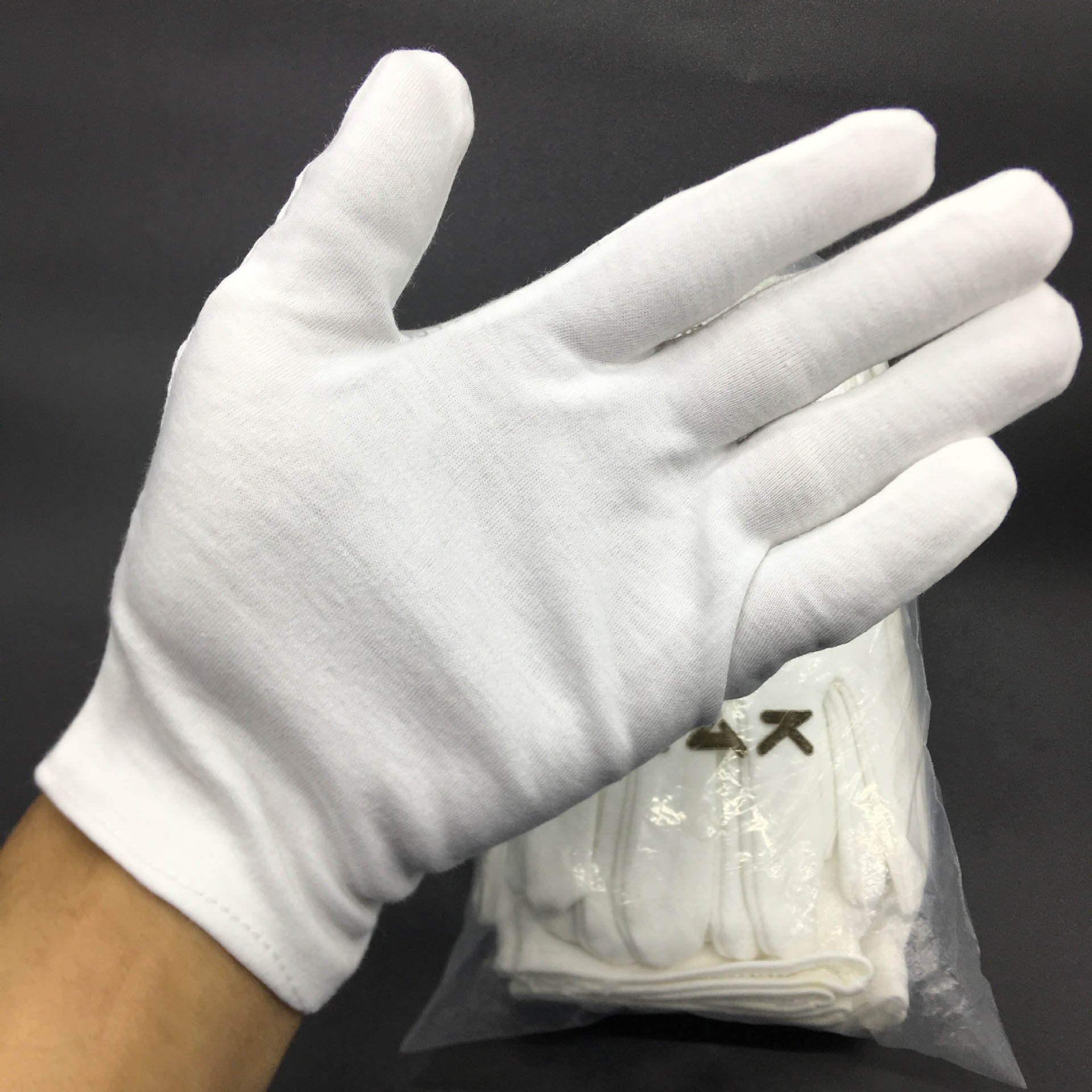 厂家直销全棉手套礼仪白棉作业手套 双面加厚白手套纯棉双面手套