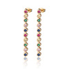 Rainbow zirconium, earrings, European style, wholesale