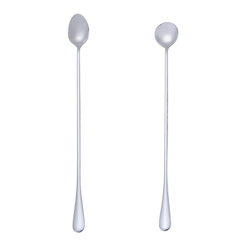 430 stainless steel extended handle ice spoon milk tea spoon dessert spoon bar spoon coffee stirring spoon hotel supplies