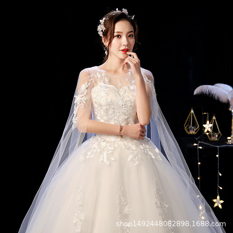 Suzhou Huqiu Wedding Dress Floor-Length Wedding Dress 2025 New Bridal Wedding Dress One-Shoulder Princess Large Size Simple Forest Style