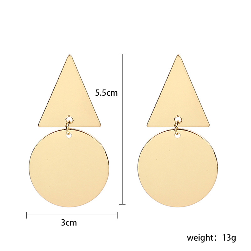 14g Weight Earrings Classification Wedding, Travel Occasion Women'S Gender Fashion Style Rose Gold, Gold, Silver Color European And American Earrings Design Sense Niche Female Earrings French Fashion Retro Elegance Geometric Simple Eardrops 无