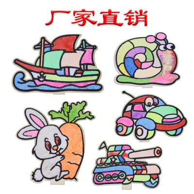 Snow Mud three-dimensional Wood painting Kindergarten children diy manual make Pearl mud clay Toys wholesale