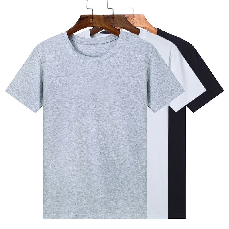 夏季清凉男士纯色短袖T恤运动宽松微弹圆领打底衫时尚青年广告短T