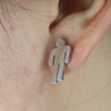 Fashionable earrings stainless steel suitable for men and women, accessory hip-hop style, 2020, simple and elegant design