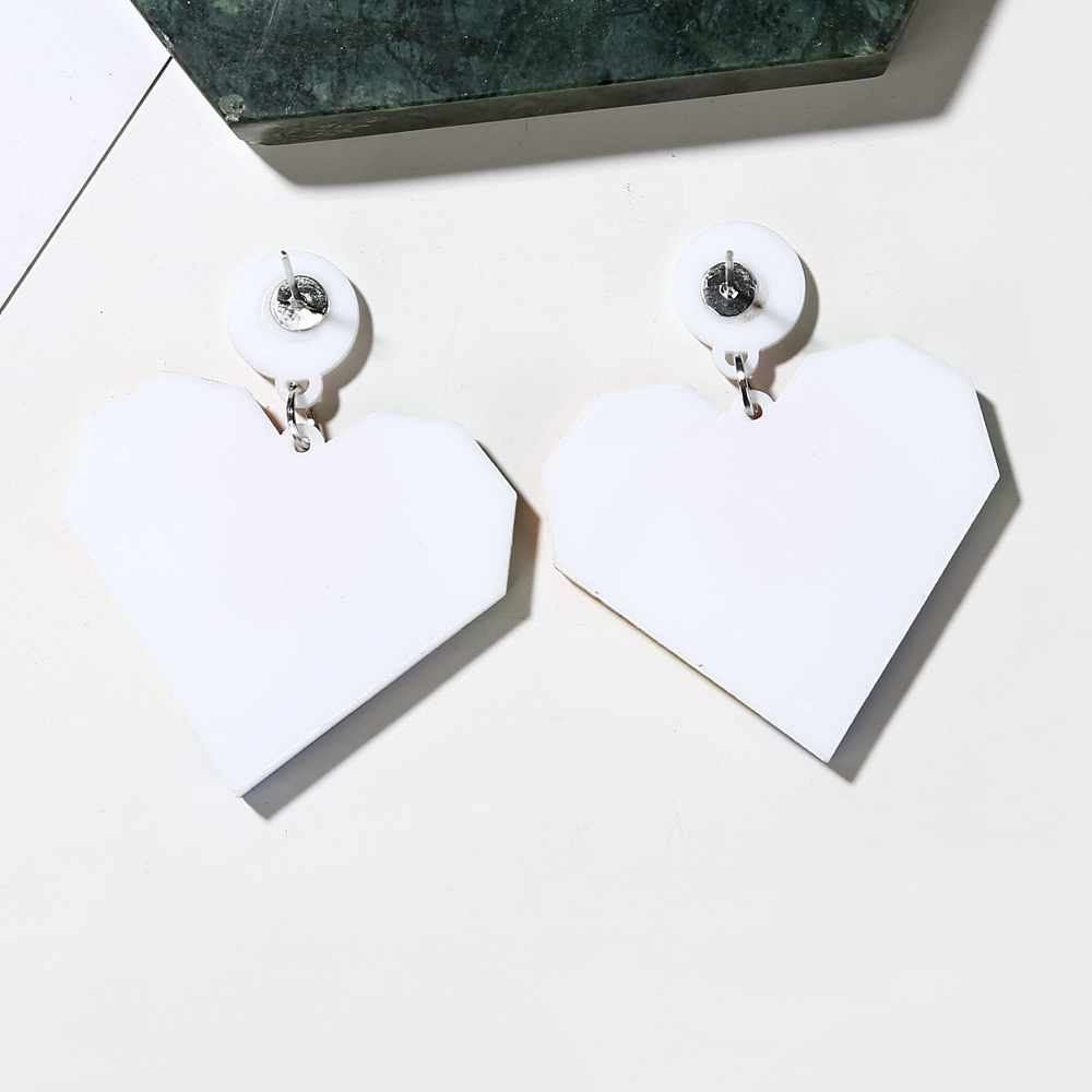 New Color Puzzle Acrylic Love Earrings Fashion Earrings Female display picture 4