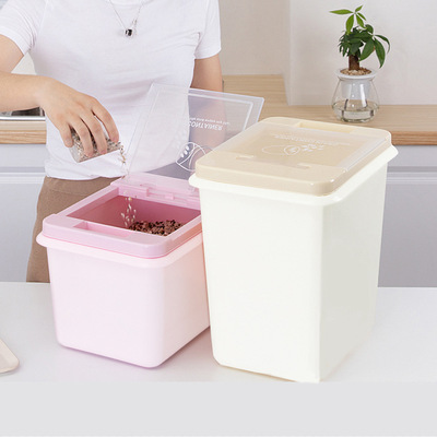 kitchen household Rice barrel Plastic Moisture-proof Storage 15kg Rice VAT rice flour Pest control Chu meter box Box 30 Jin