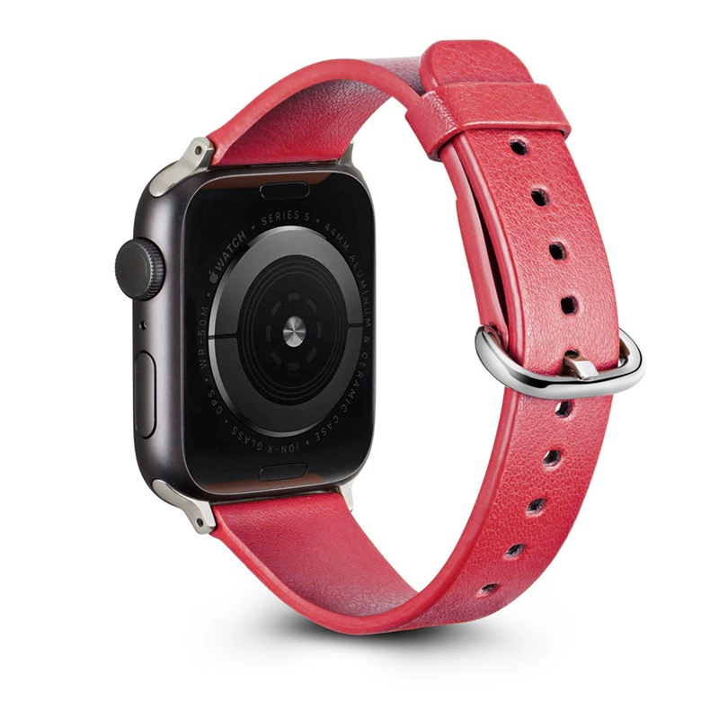 Классический кожаный ремешок на Apple Watch с пряжкой для SE/Series 1-7, совместимый с iWatch7 - 9 цветовых вариантов