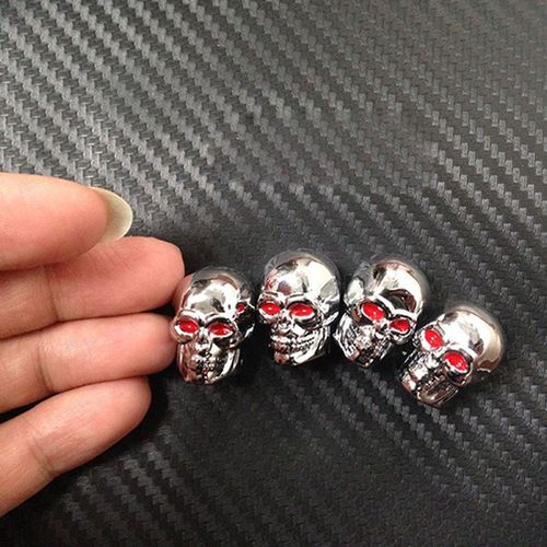 FD-82 Skull Head Valve Nut Car Ghost Head Valve Cover Valve Cap Skull Head Valve Nut