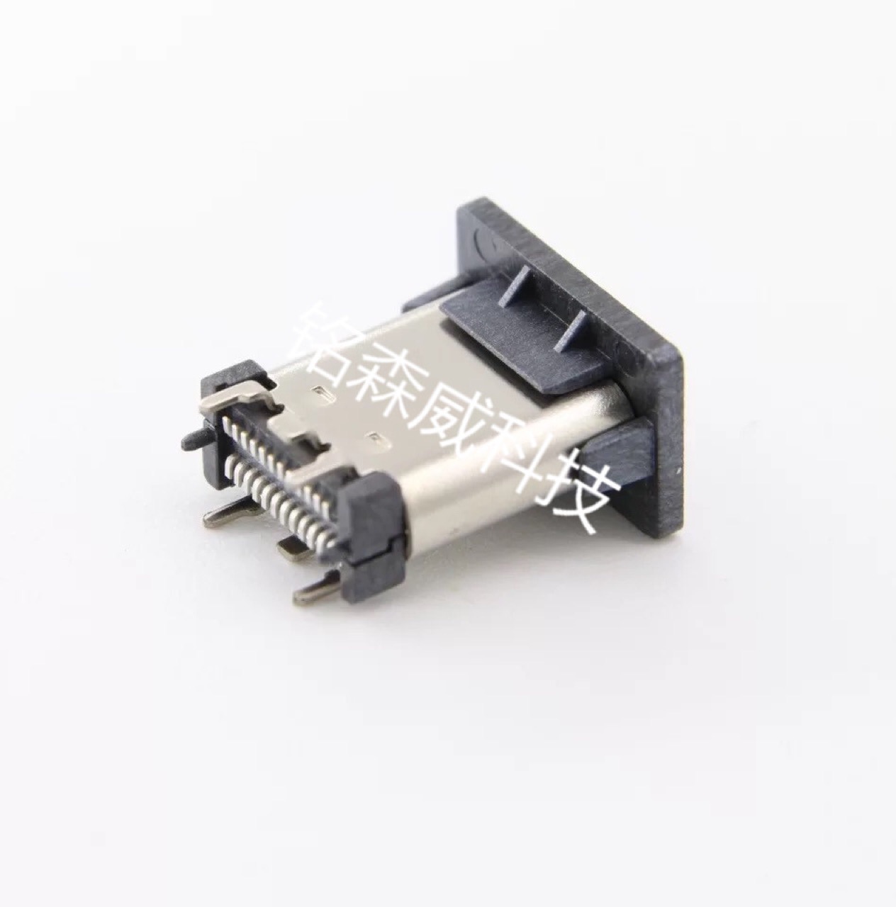 USB 3.1 Type-C直立式母座 180度SMT双排立贴 板上高9.3/10.5mm