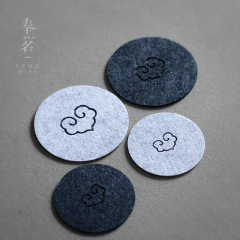 Teapot Saucer Protector, Antiskid Pads, Lucky Cloud Patterns, Absorbent, Durable Tea Mat Accessories, Match with Gongfu Tea Set